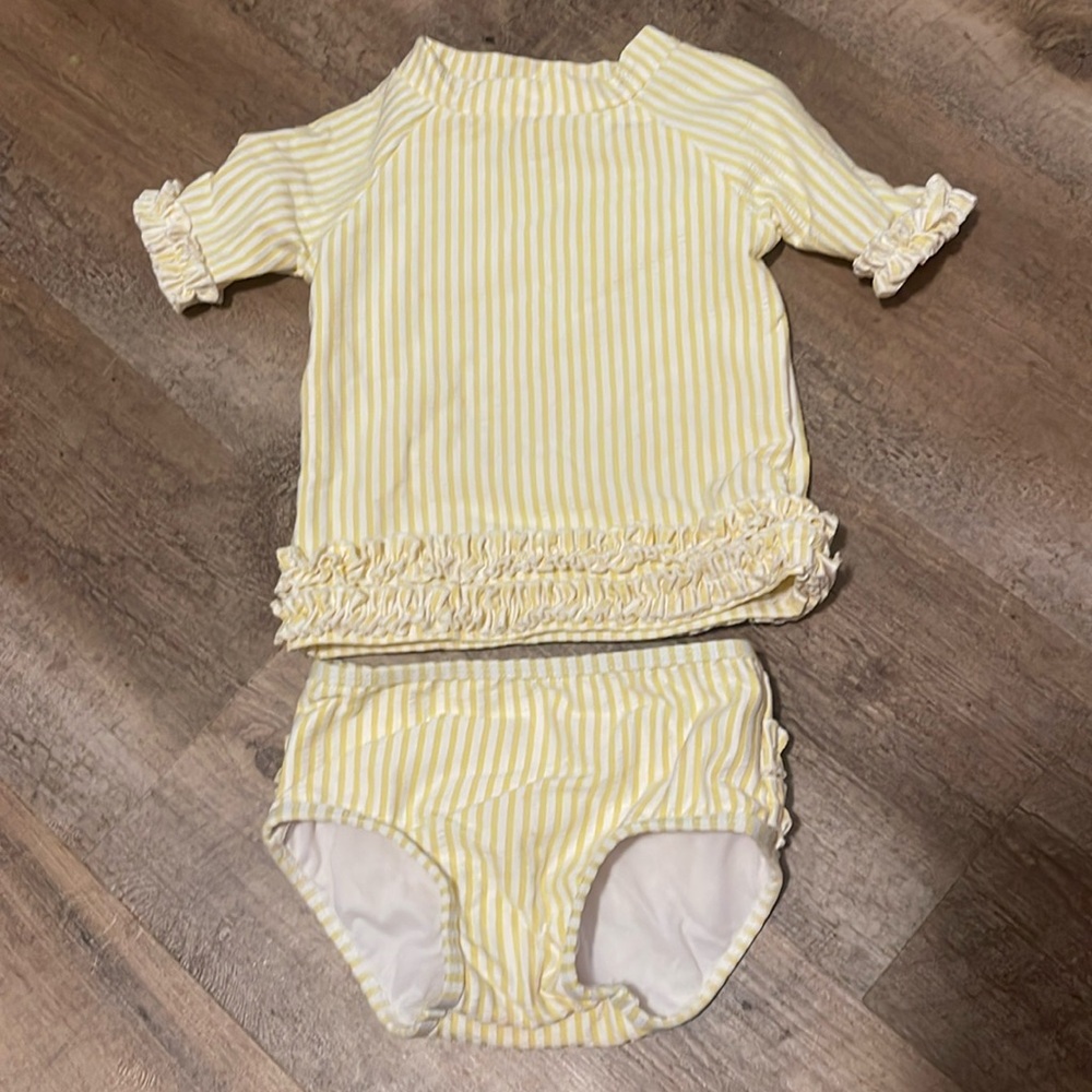 Ruffle butts yellow swimsuit 18-24 mo